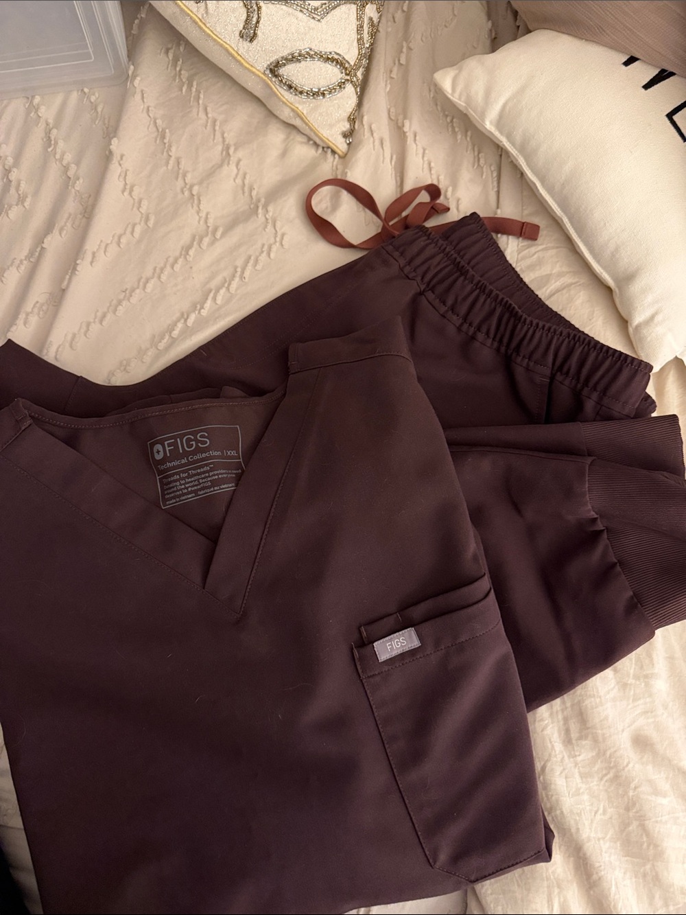 FIGS  Espresso Brown Scrub Set